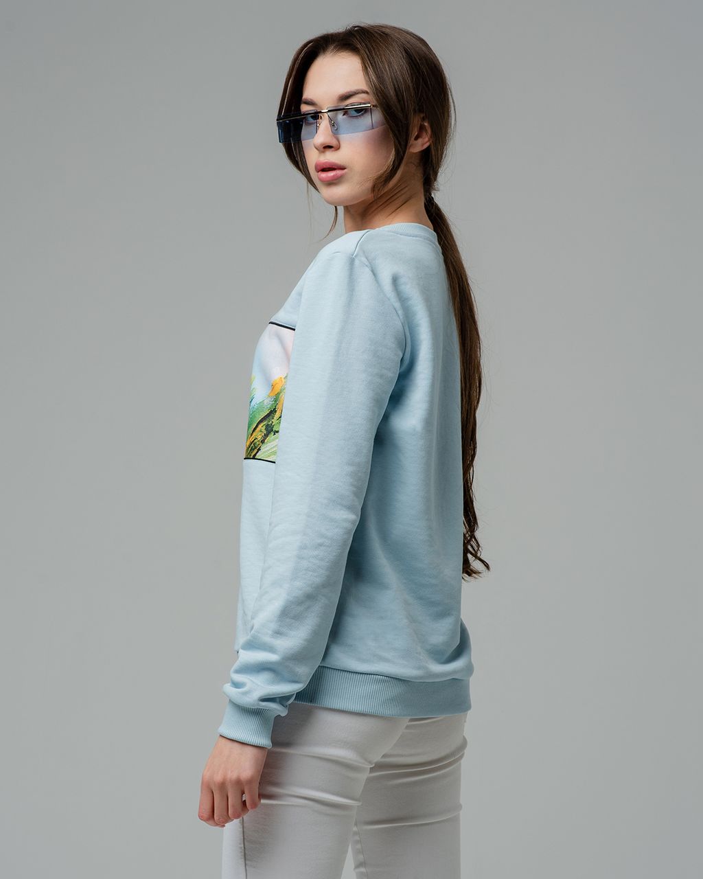 Свитшот с горизонтальной вставкой SPP003 - Sahar art lab фото 14