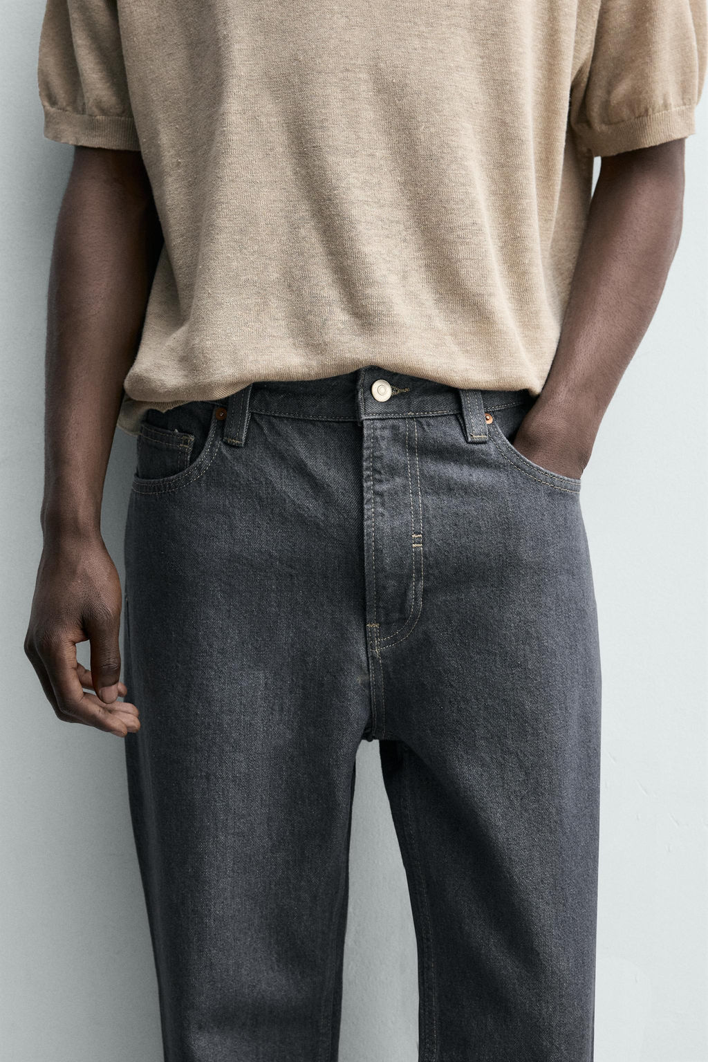 JEANS STRAIGHT FIT / Gris - Zara фото 7