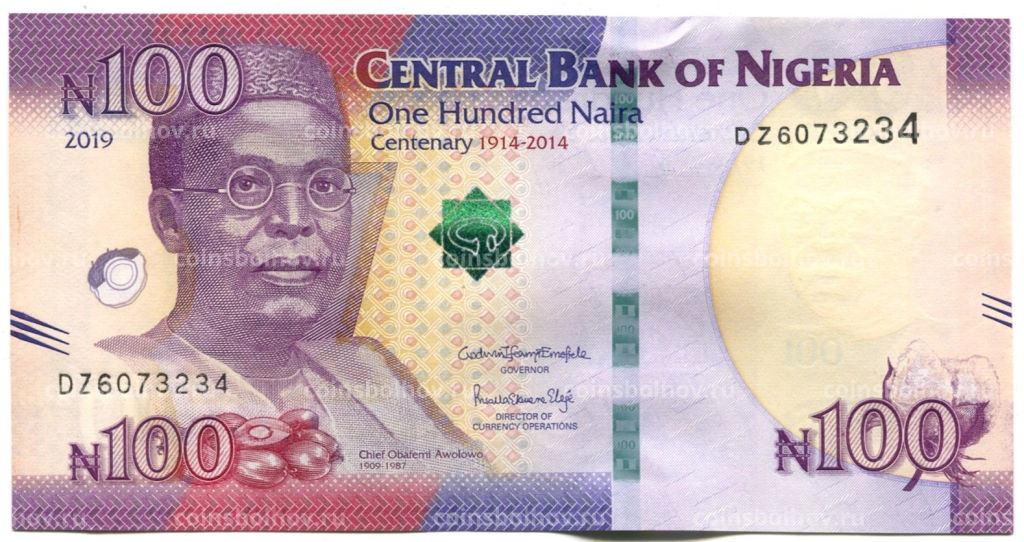 100 найра 2019 года Нигерия