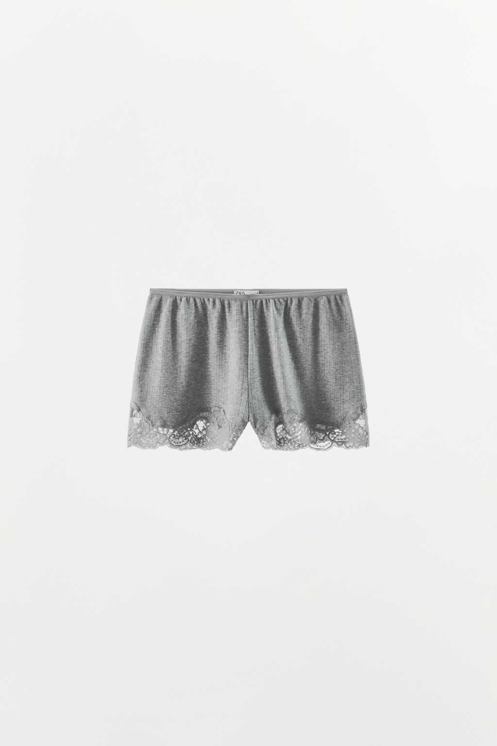 SHORTS POINTELLE ENCAJE / Gris vigor? - Zara фото 8