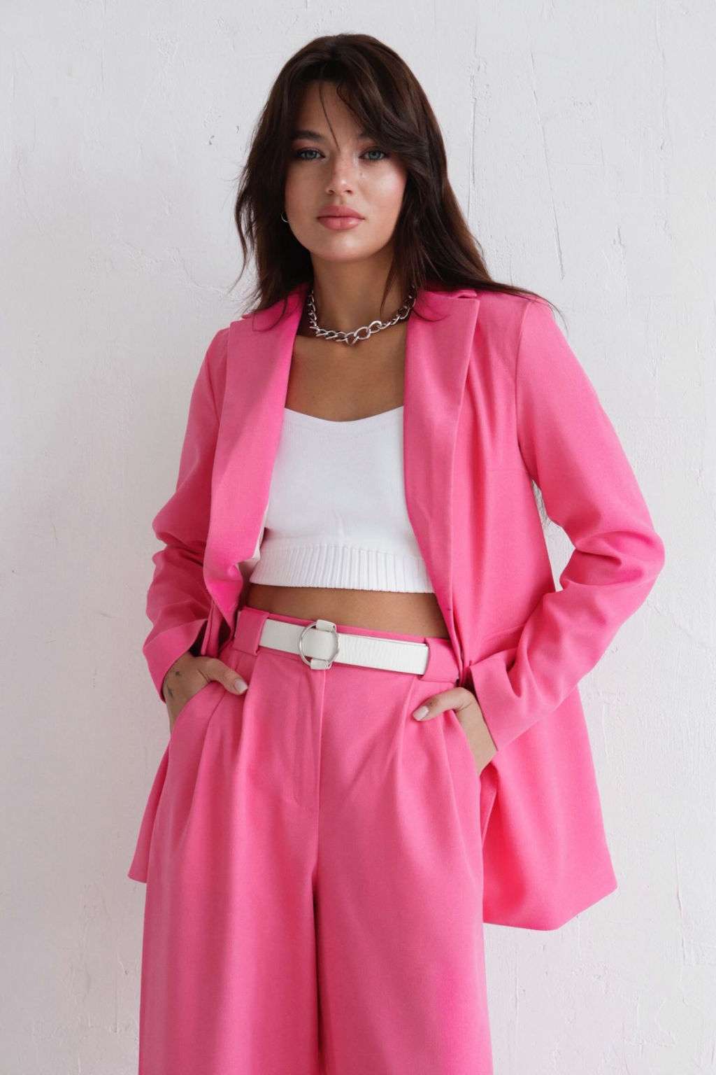 5407 Костюм брючный розовый - Martichelli фото 2