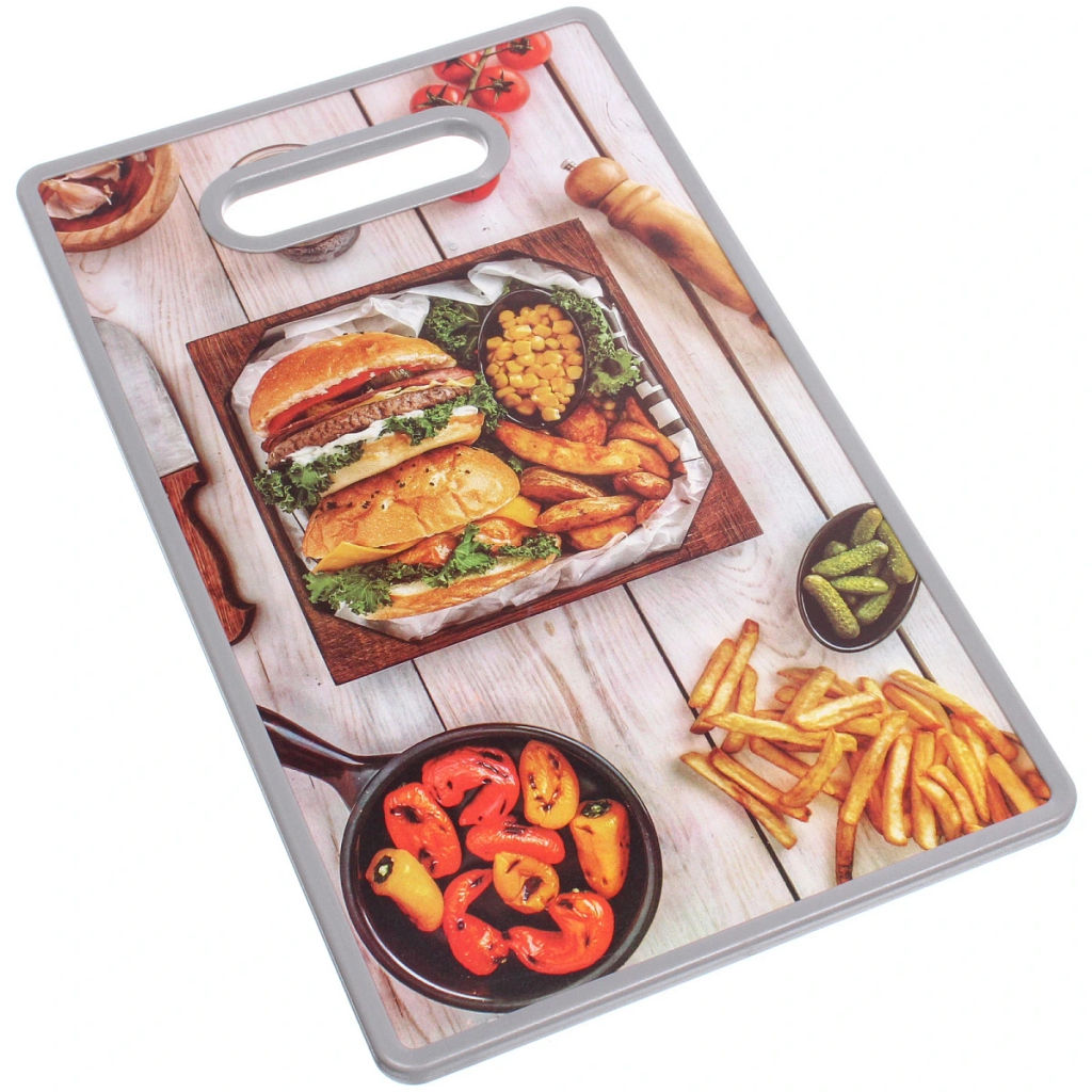 Цена за 2 шт. Доска разделочная пластиковая 37*23см "Бургер"