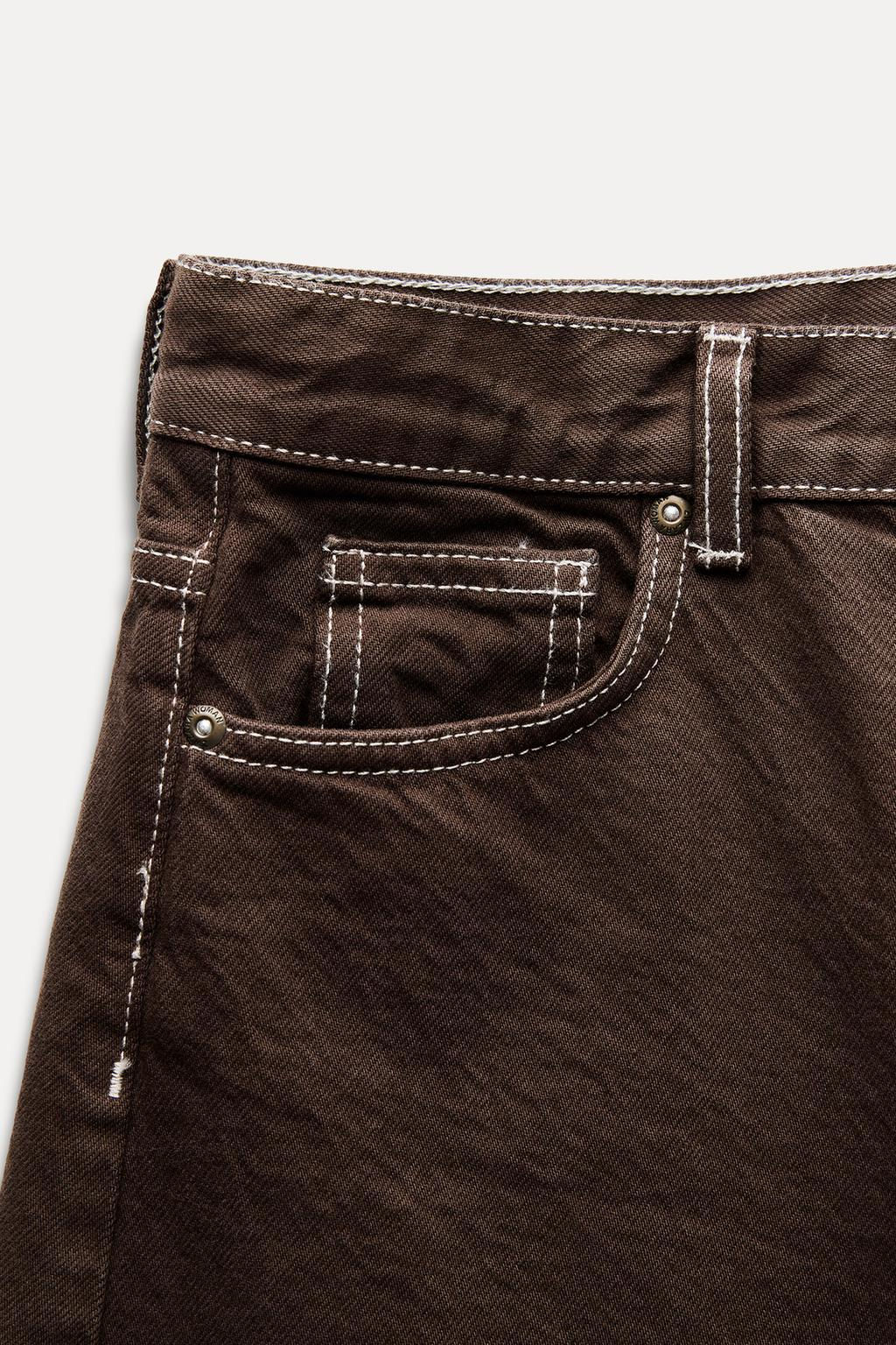 ZW COLLECTION BALLOON MID-WAIST JEANS - Zara фото 8