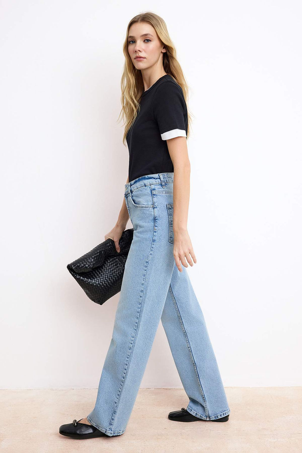 Mavi Yuksek Bel 100% Pamuk Wide Leg Genis Paca Jeans TWOSS26JE00150 - Trendyolmilla фото 4