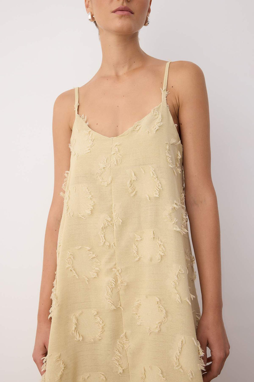 Mavi Duz Midi Dokuma Elbise TWOSS25EL00905 - Trendyolmilla фото 9