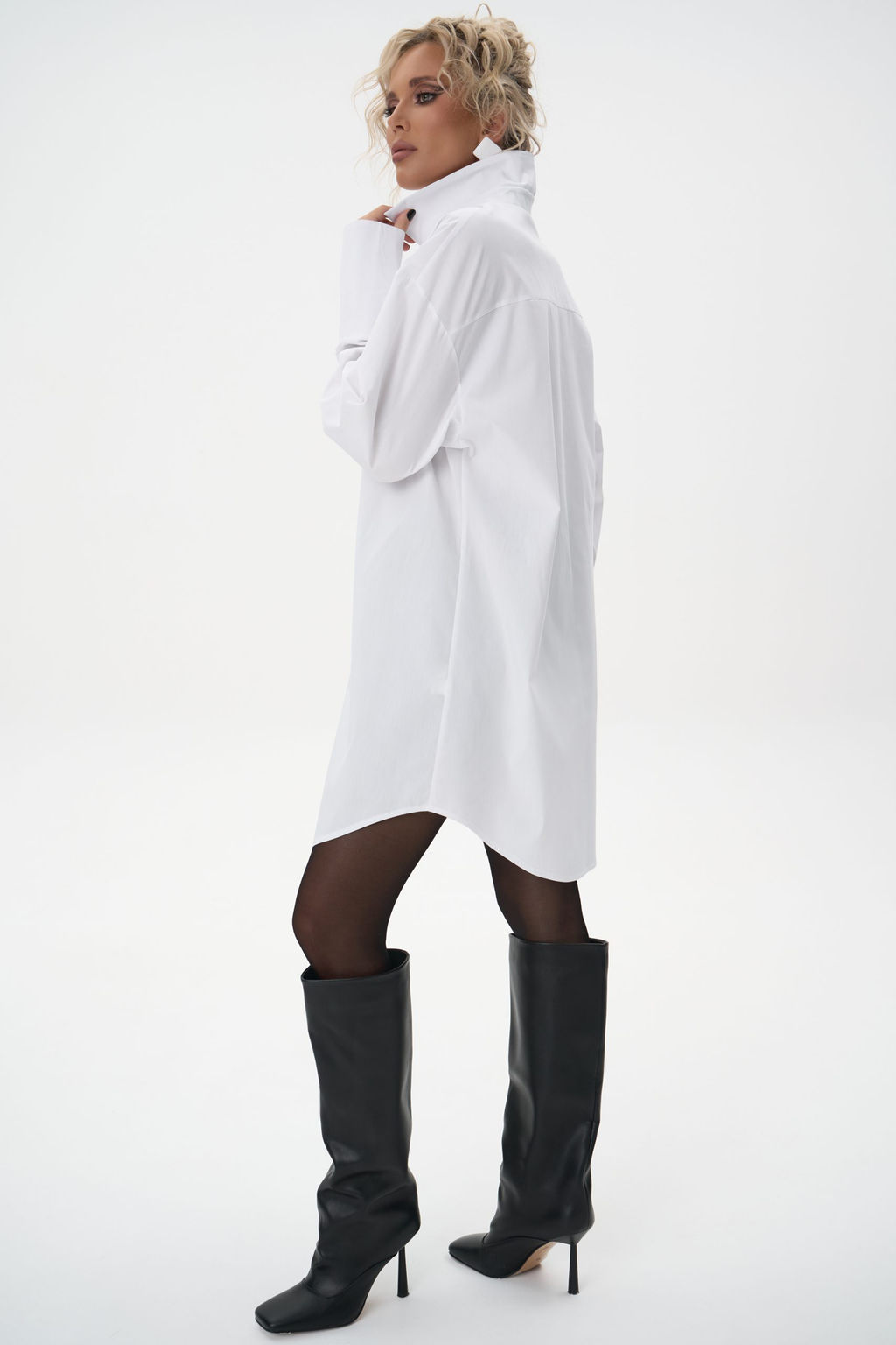 Платье рубашка Пэрис (белый) - Эльза фото 9