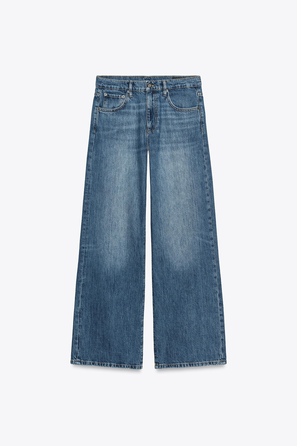 ZW COLLECTION WIDE LEG LOW-RISE JEANS - Zara фото 3