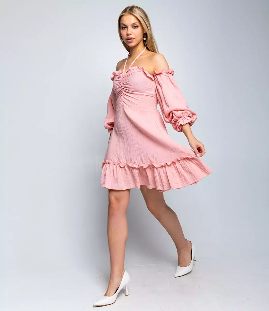 Платье #БШ2338, пудровый