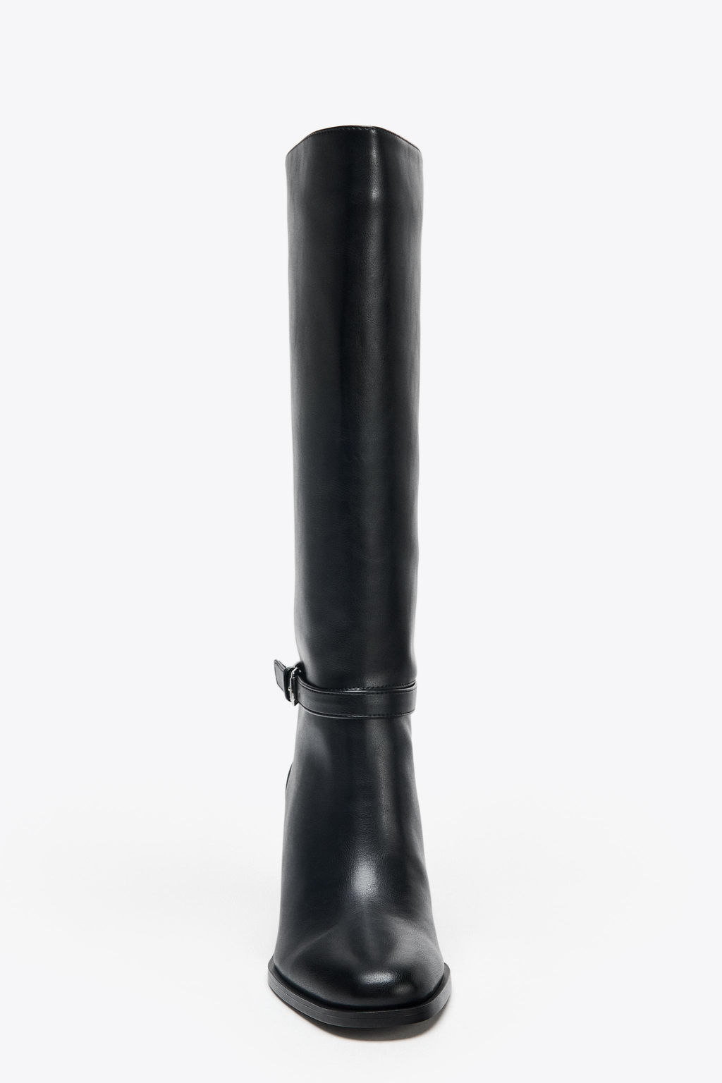 BUCKLE BLOCK HEEL BOOTS - Zara фото 5