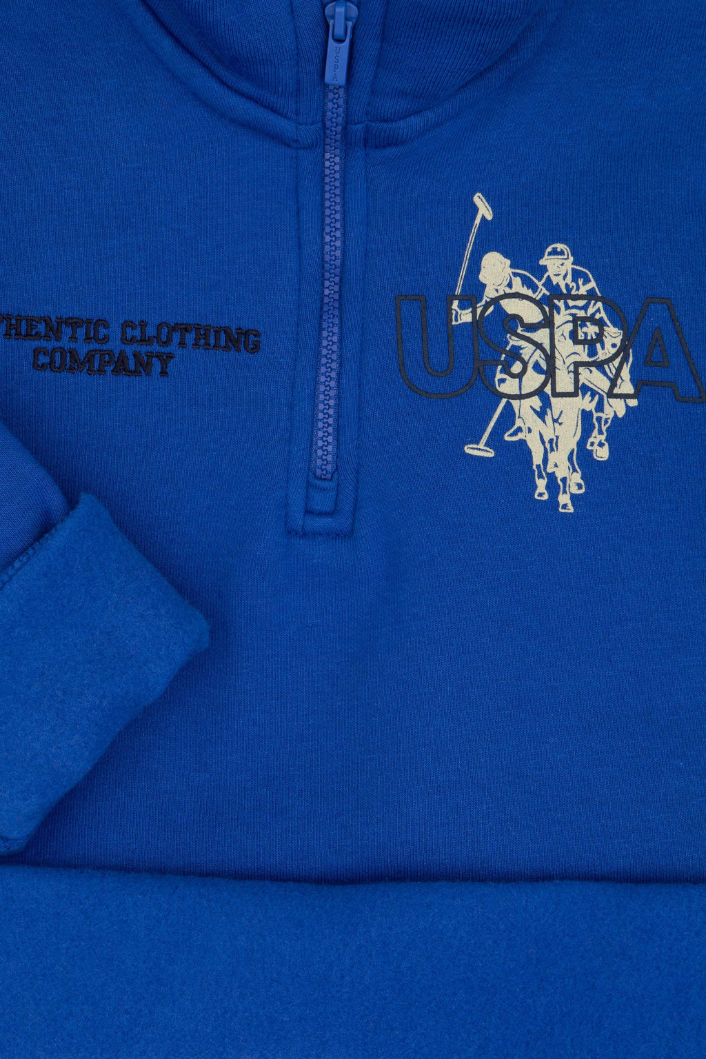 Erkek _ocuk Mavi Yar_m Fermuarl_ Sweatshirt - U.s. polo assn фото 3