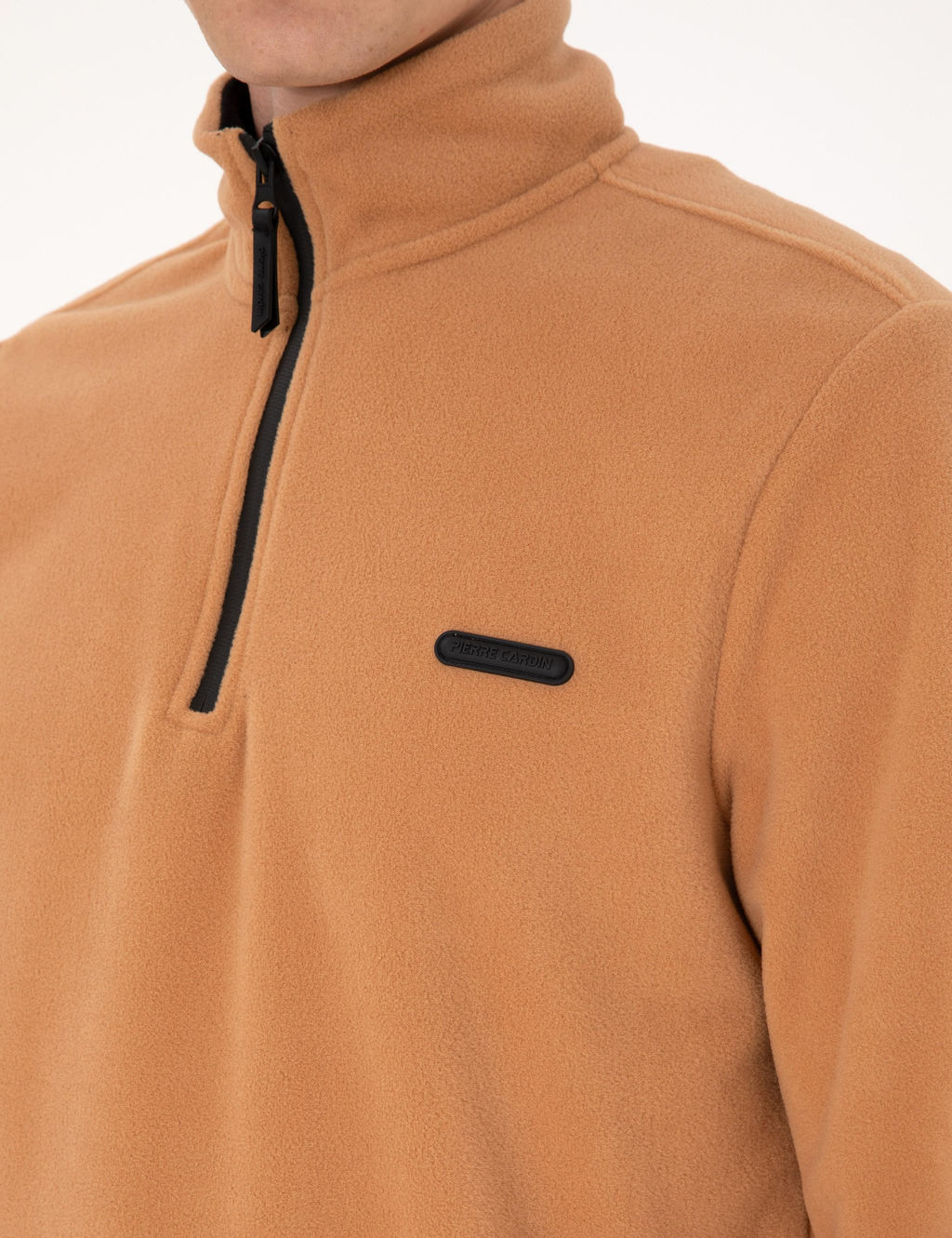 A__k Kahverengi Regular Fit Yar_m Fermuarl_ Polar Sweatshirt - Pierre cardin фото 7