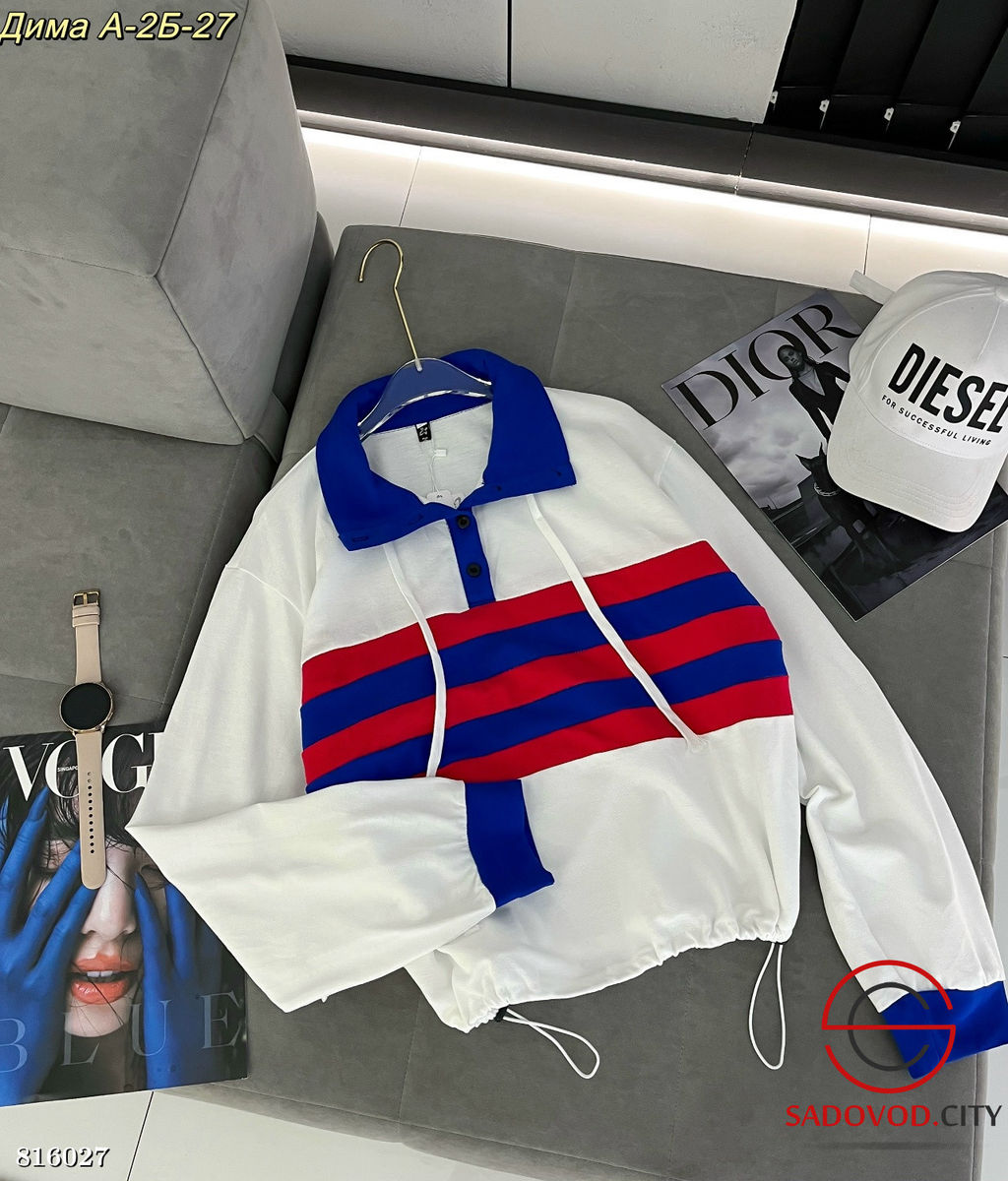 Кофта женская поло на пуговицах - Bruno фото 4