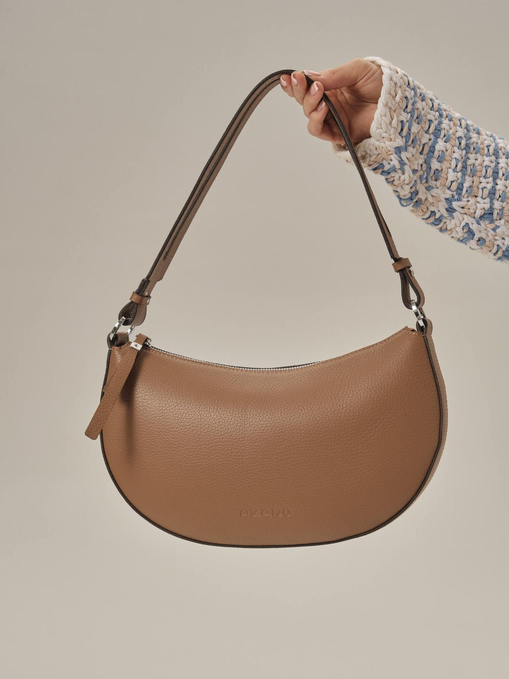 Сумка женская сэддл Azaro 31042 светлый орех