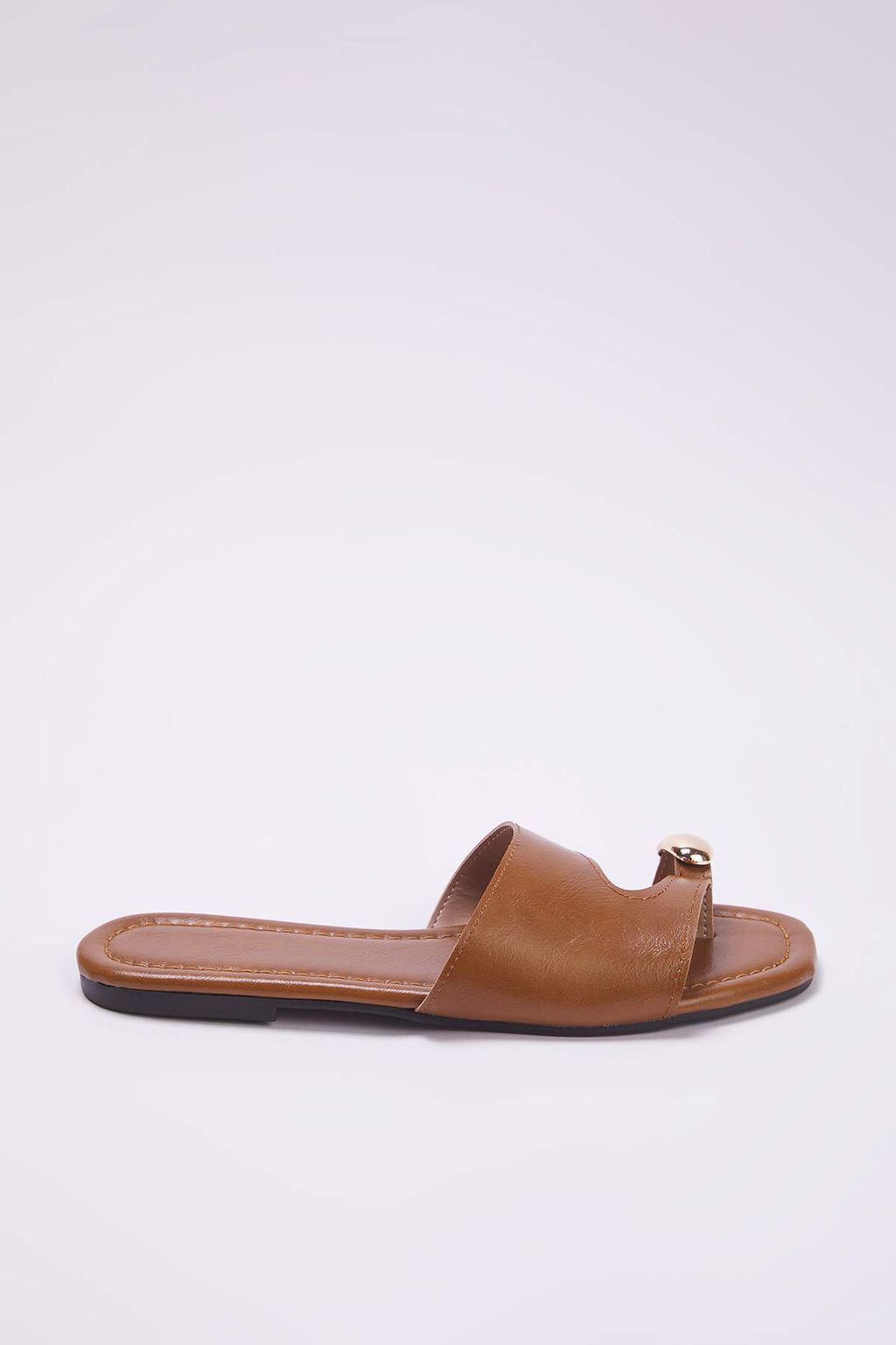 Karamel Kahve Bas Parmak Detayl? Kad?n Terlik TAKSS25TE00072 - Trendyolmilla фото 3