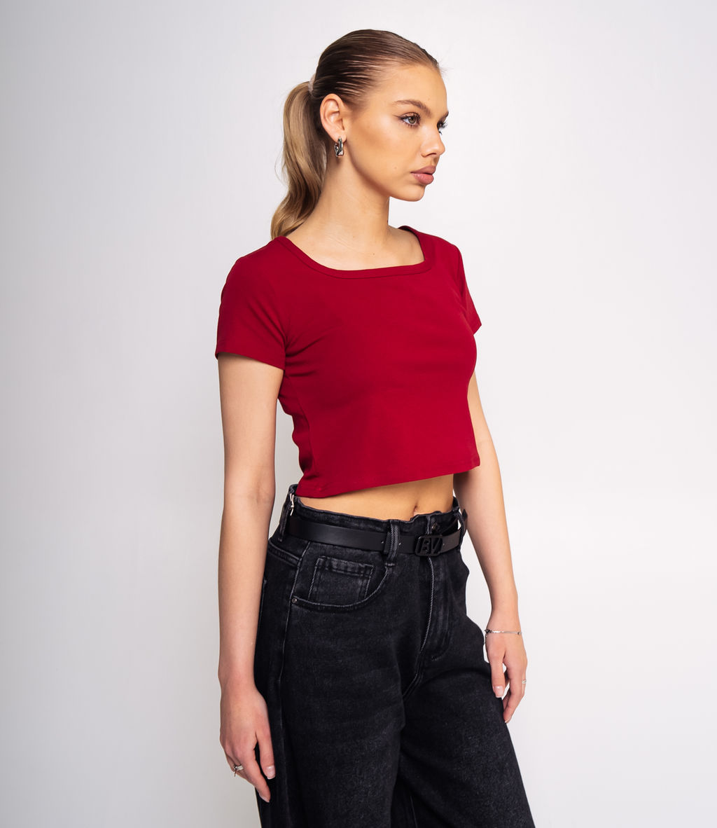 Топ #ОКТ075002, бордовый - Dommod фото 2