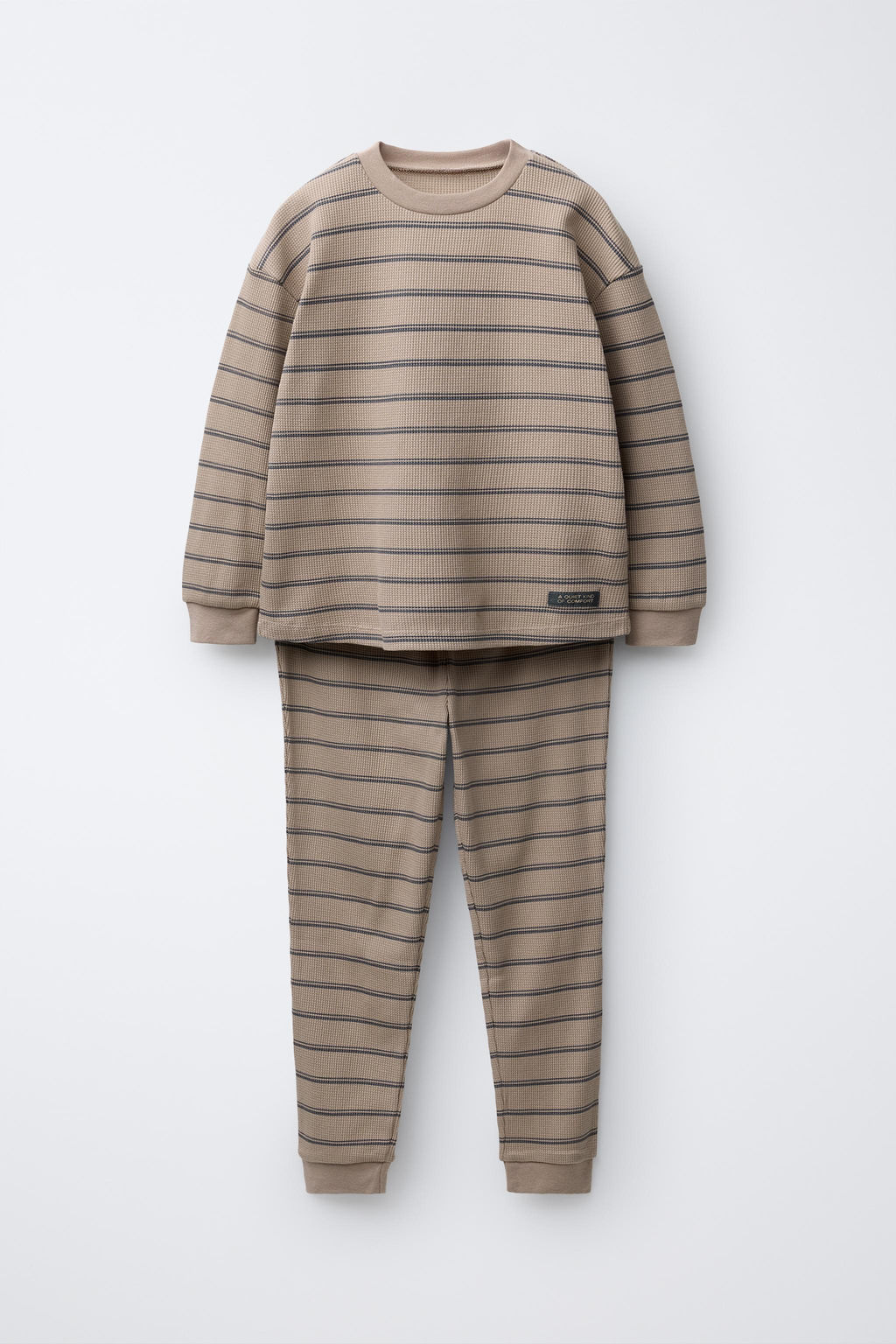 6-14 YEARS/ WAFFLE STRIPE PYJAMAS