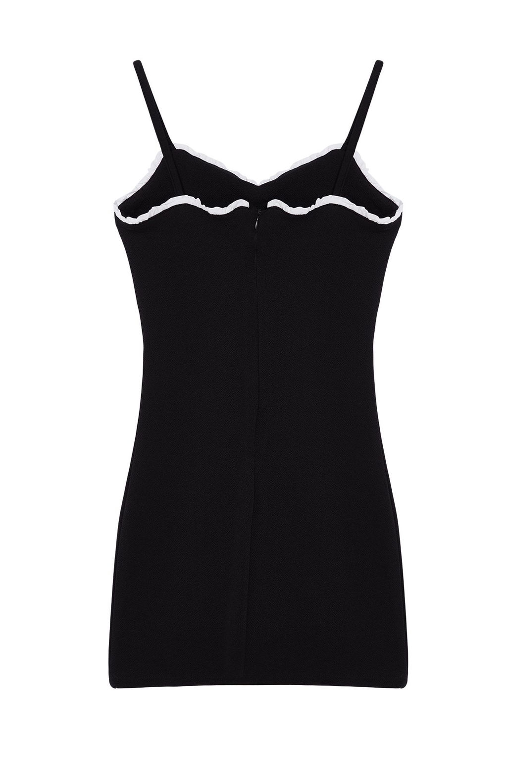 TRENDYOLMILLA Siyah Renk Bloklu Fiyonk Detayl? Bodycone/Vucuda Oturan Mini Orme Elbise TWOSS24EL01126