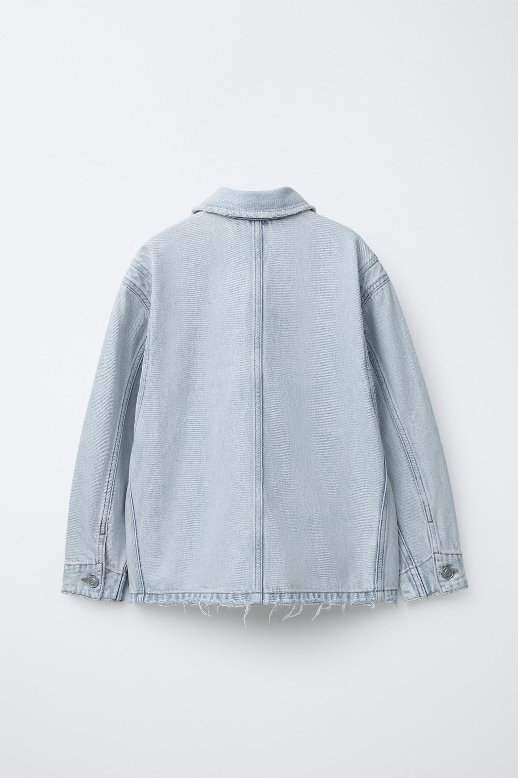 DENIM OVERSHIRT WITH POCKETS - Zara фото 8