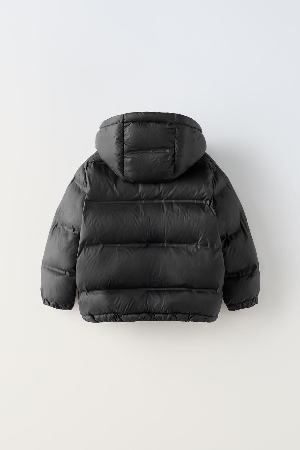 WATER-REPELLENT HOODED PUFFER JACKET - Zara фото 7