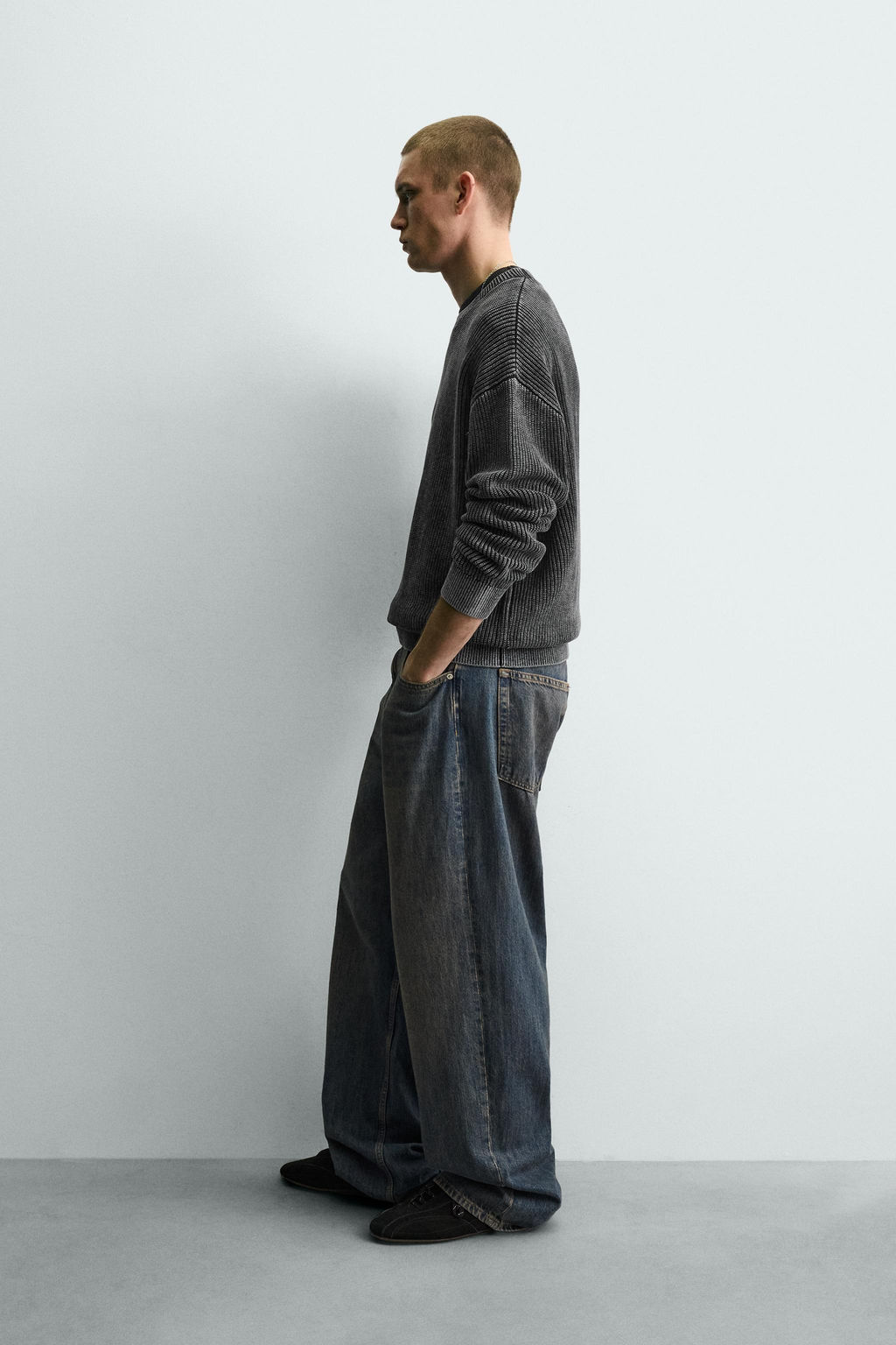 JERSEY ESTRUCTURA CANAL? LAVADO / Negro - Zara фото 4