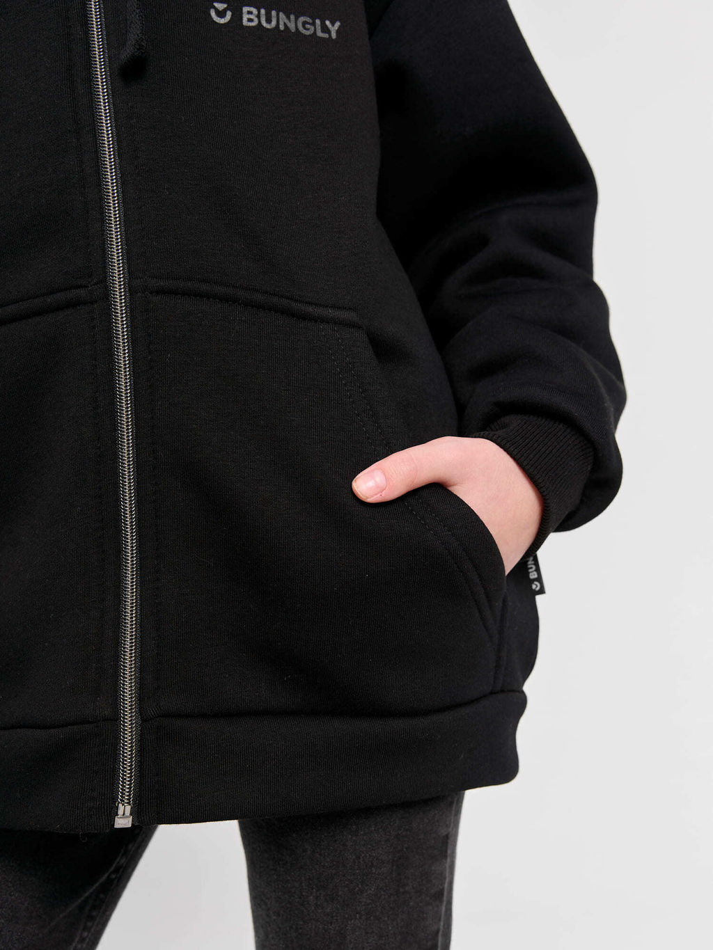 Толстовка Уголь утепленная 7+ - Bungly фото 7