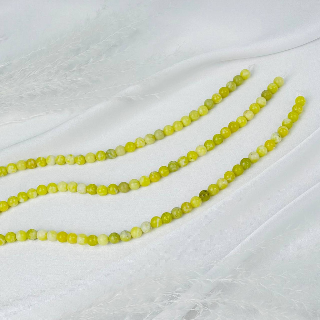 Бусины для украшений из Офикальцита (58 бусин) 38 см