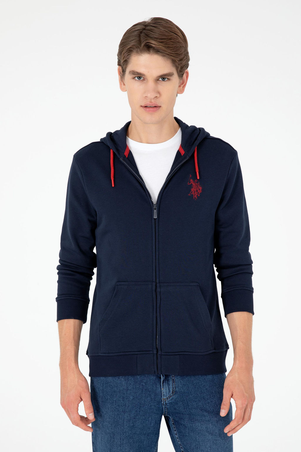 Мужской темно-синий вязаный кардиган Неожиданная скидка в корзине - U.s. polo assn фото 3