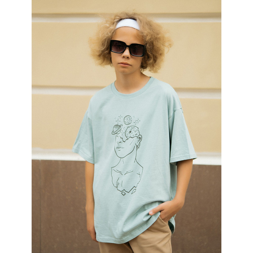 Футболка оверсайз кулирка 1657100302 - Youlala фото 5