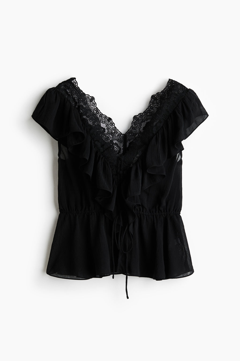 Top de lyocell con volantes - H&m фото 3