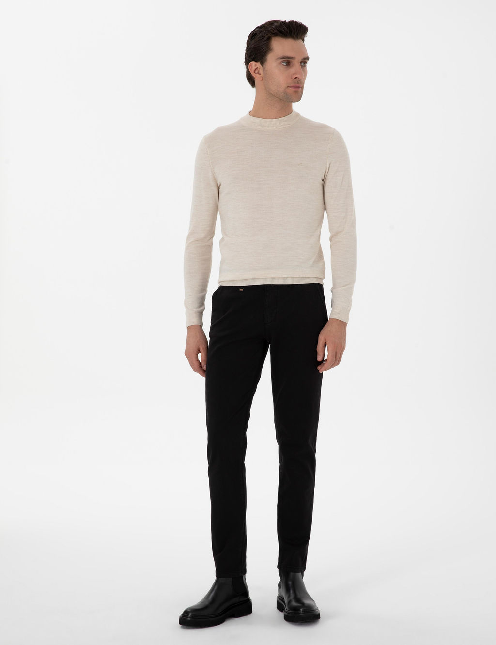 Siyah Slim Fit Kanvas Pantolon - Cacharel фото 3