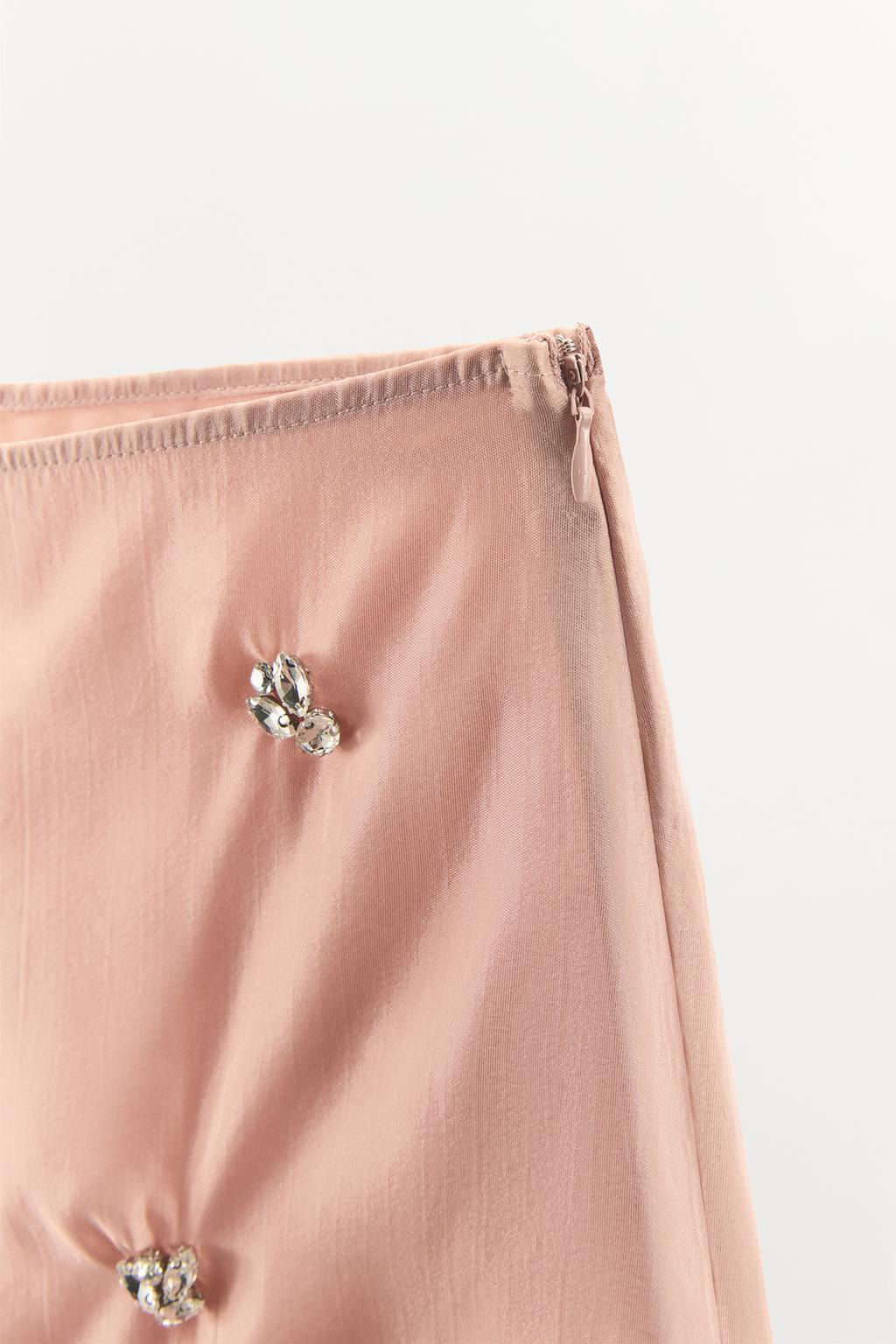 SHORT SKIRT WITH RHINESTONES - Zara фото 4