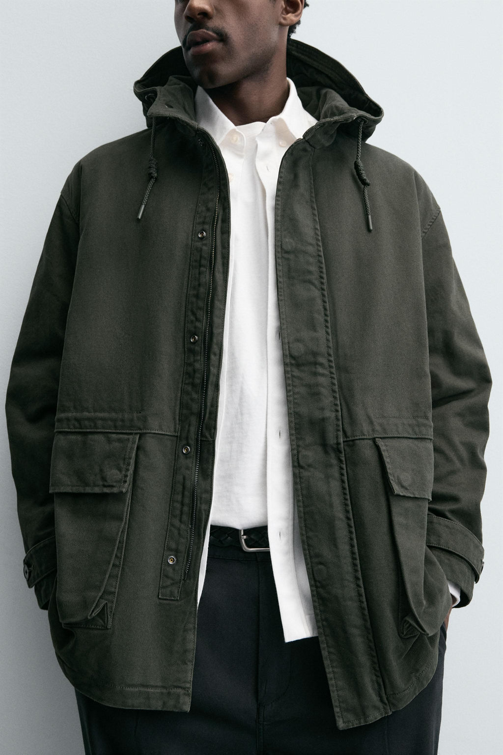 WASHED RELAXED FIT PARKA - Zara фото 6