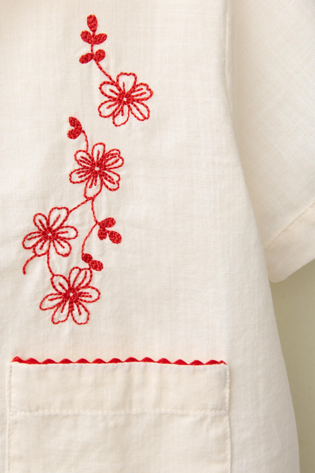 CAMISA BORDADOS CREATED BY CARAMEL LONDON X ZARA / Vainilla  фото 4