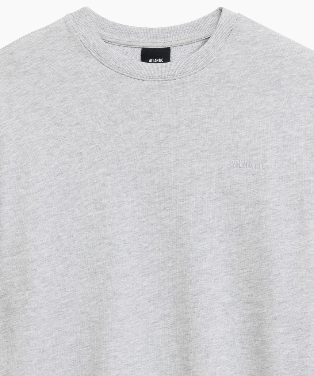ATLANTIC HMT-002 Свитшот мужской French Terry светло-серый меланж фото 4