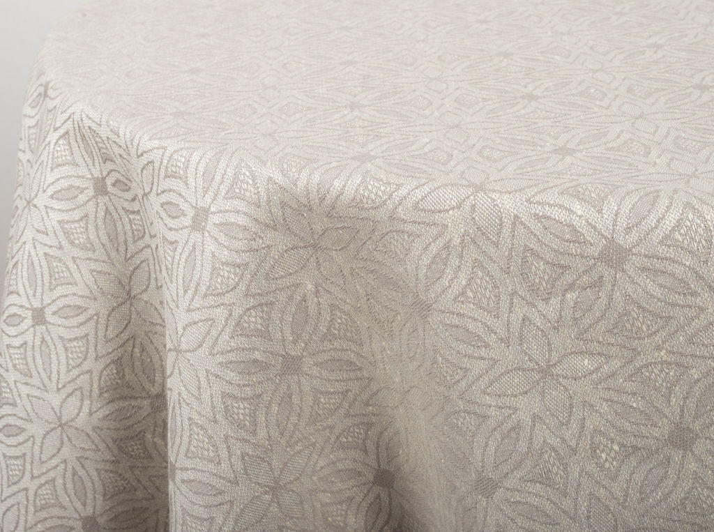 Скатерть круглая 21С256-ШР D204 "Лунный цветок" цв. 6 рис. 298 серый