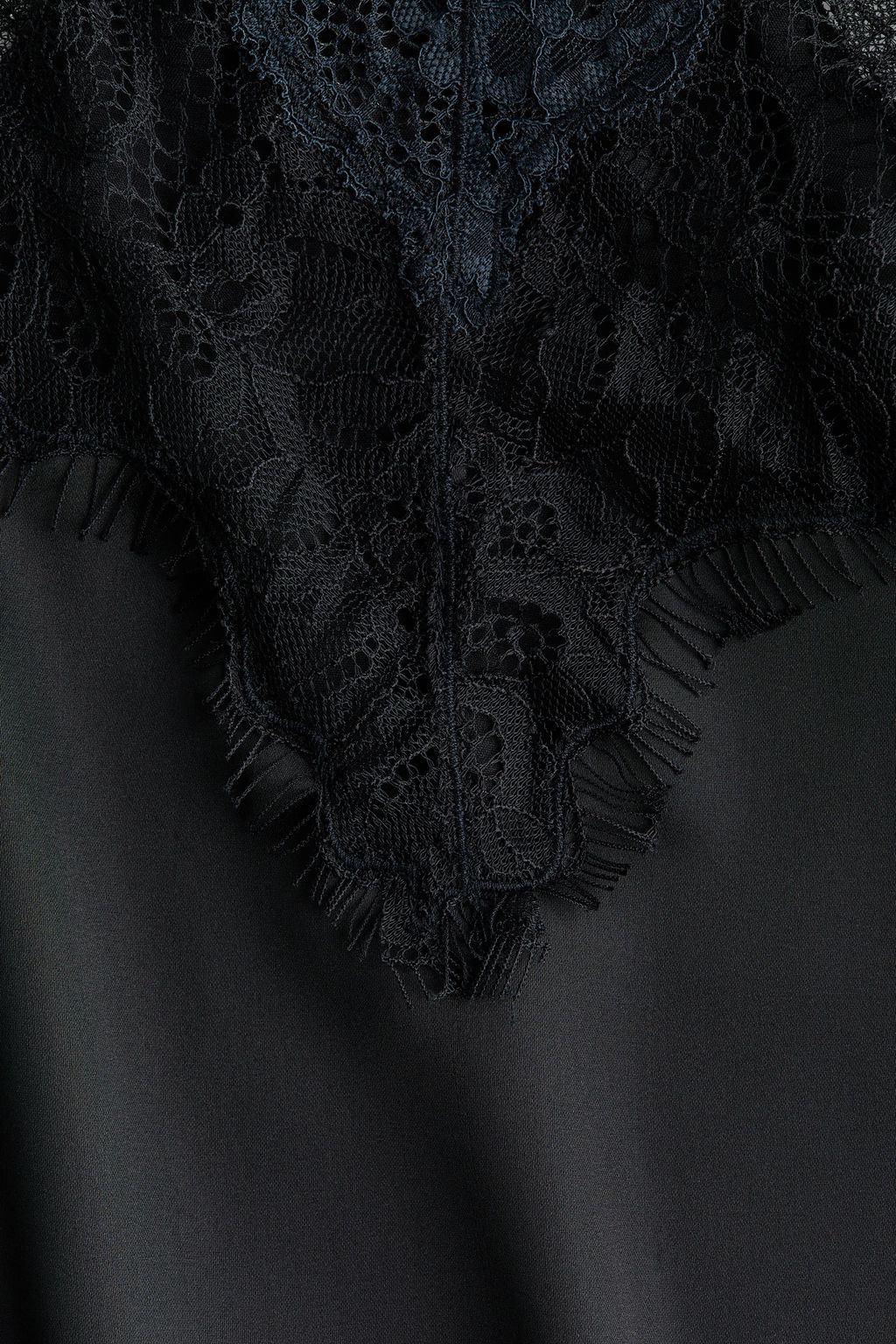 Vestido de sat?n con ribetes de encaje - H&m фото 6