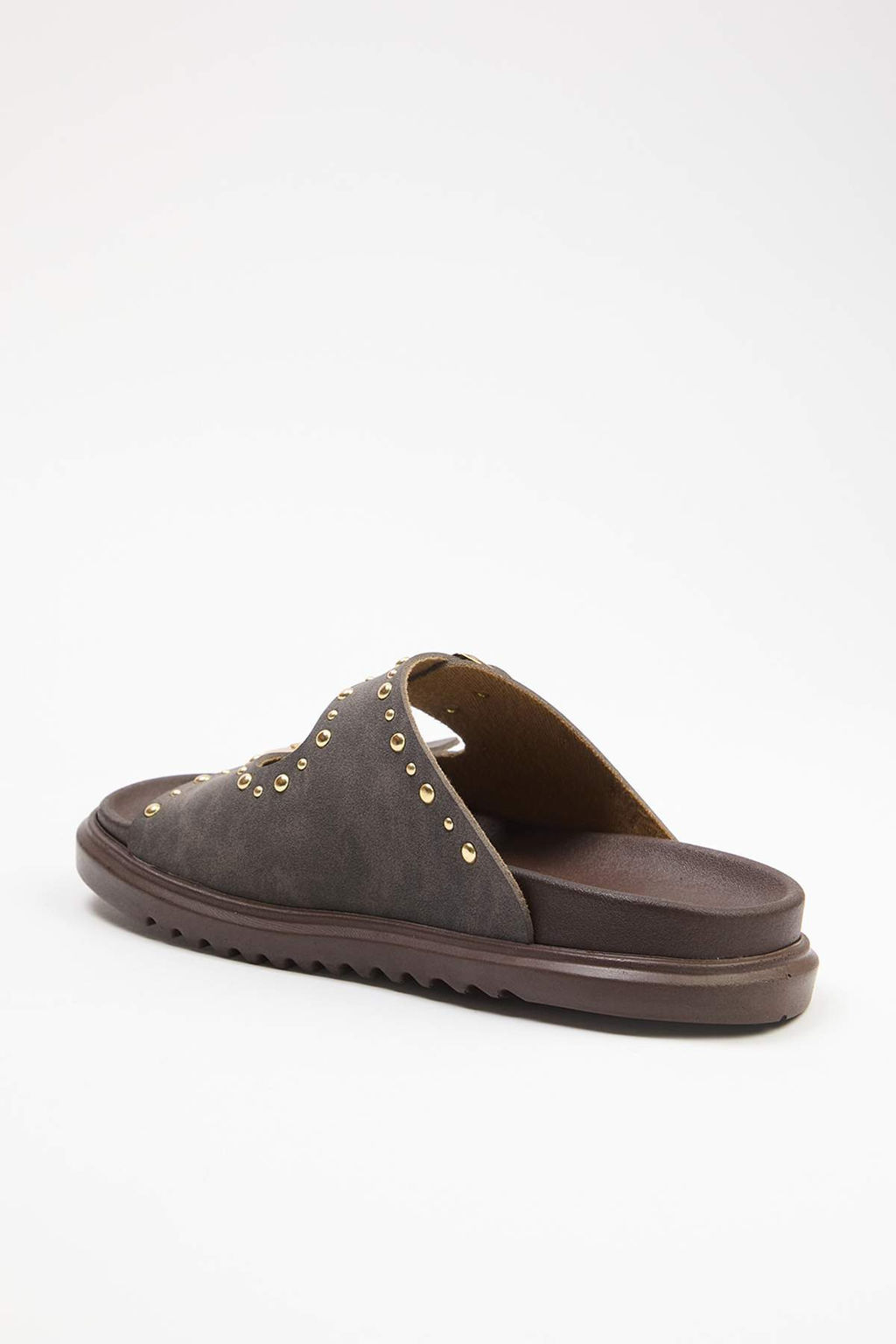 Trendyol Shoes Siyah Rivetli Cift Tokal? Duz Kad?n Terlik TAKSS25TE00004 - Trendyolmilla фото 17