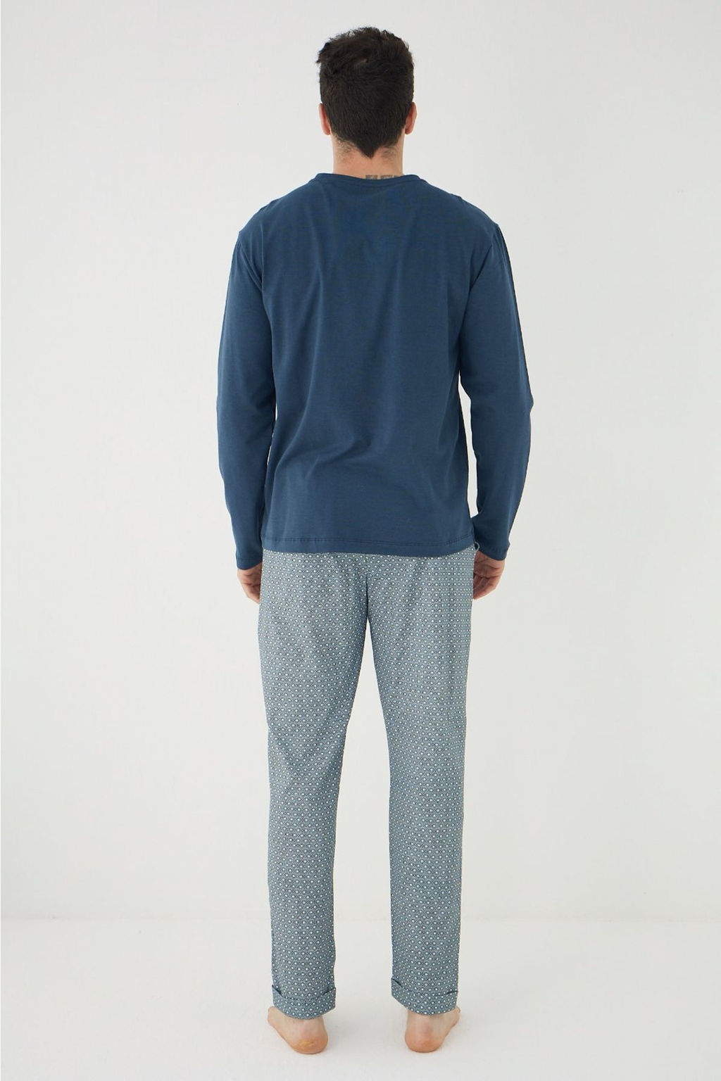 TRENDYOL MAN Petrol Orme Pijama Tak?m? TMNAW25PT00067 - Trendyolmilla фото 4
