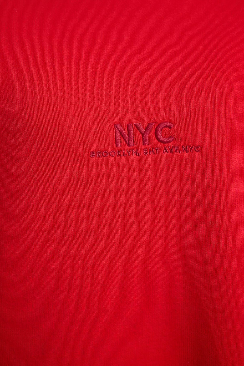 TRENDYOLMILLA K?rm?z? Slogan Nak?sl? Oversize Kal?p Kal?n Ici Polarl? Orme Sweatshirt TWOAW25SW00148  фото 4