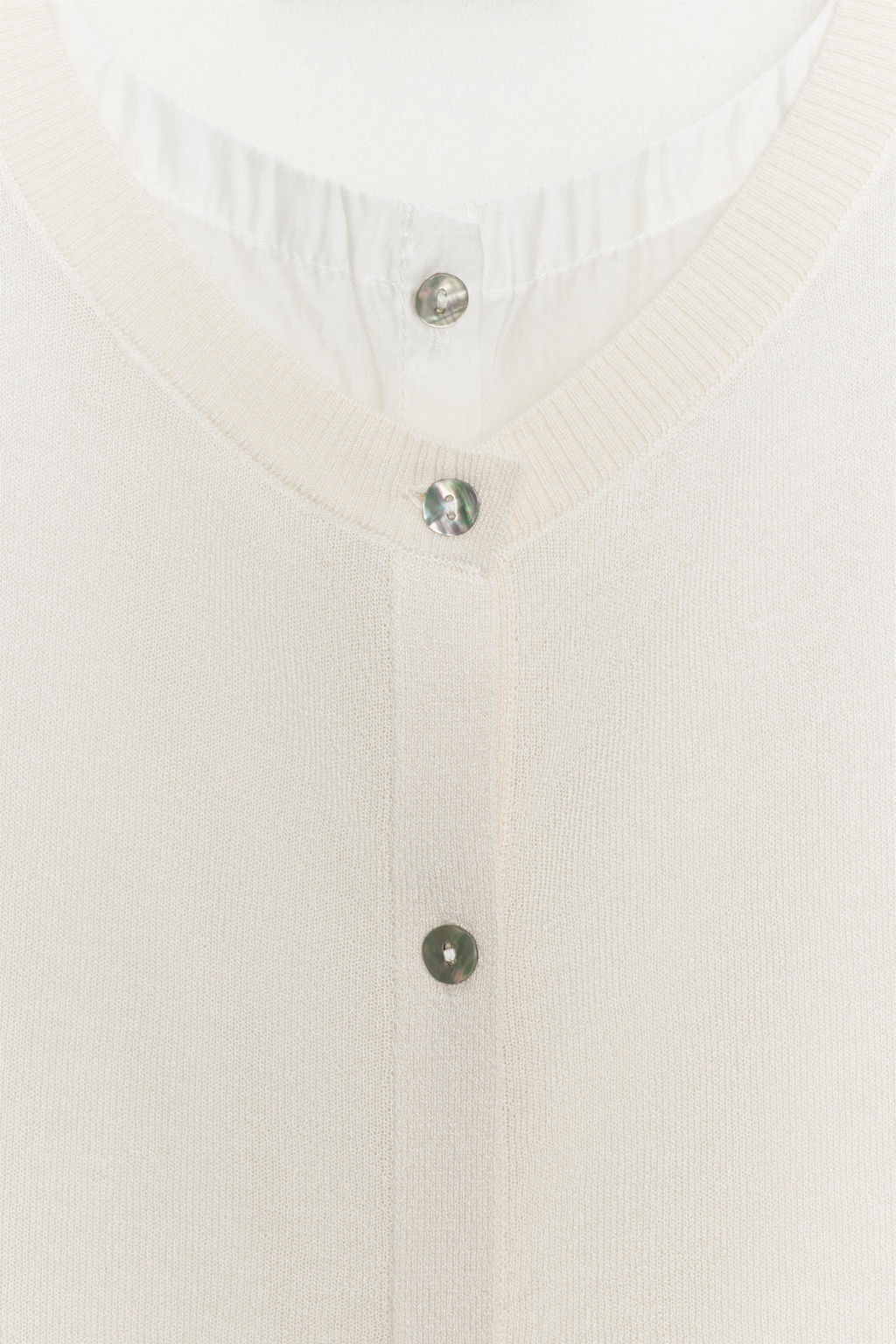 CHAQUETA COMBINADA PUNTO / Crudo - Zara фото 6