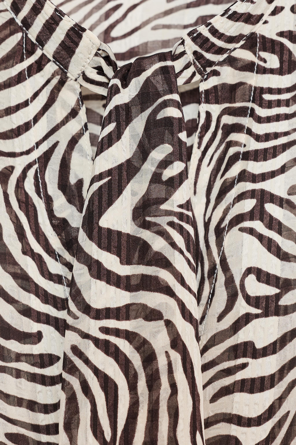 ANIMAL PRINT BLOUSE WITH BOW - Zara фото 9