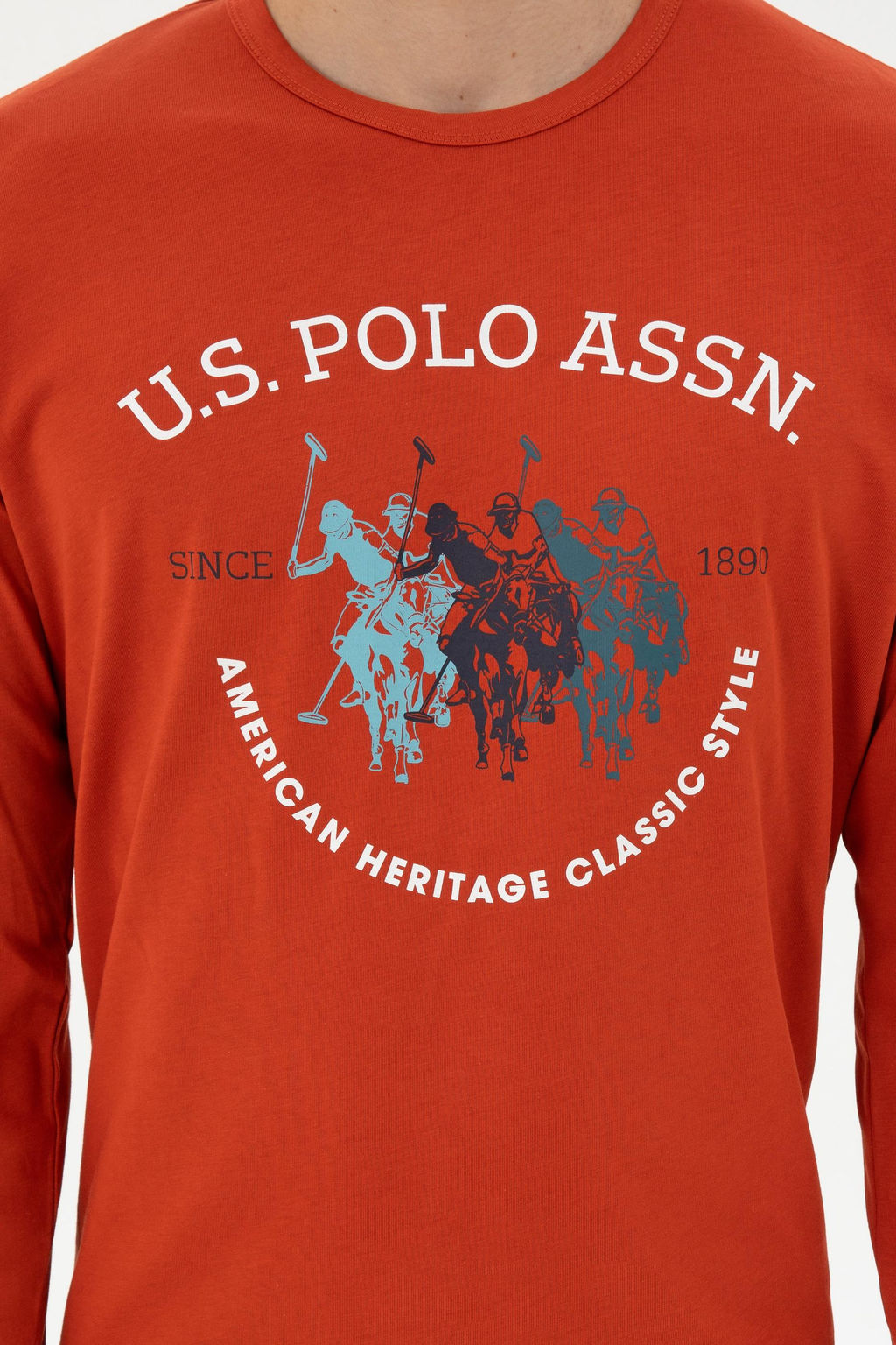 Мужской оранжевый пижамный комплект Неожиданная скидка в корзине - U.s. polo assn фото 5