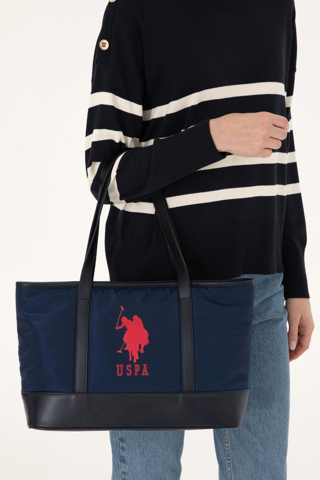 Женская темно-синяя стеганая сумочка Неожиданная скидка в корзине - U.s. polo assn фото 2