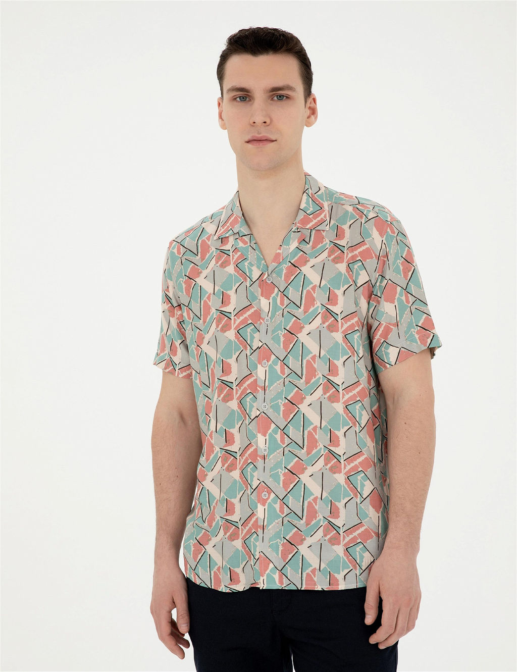 Pembe Comfort Fit K_sa Kollu G_mlek - Pierre cardin фото 3