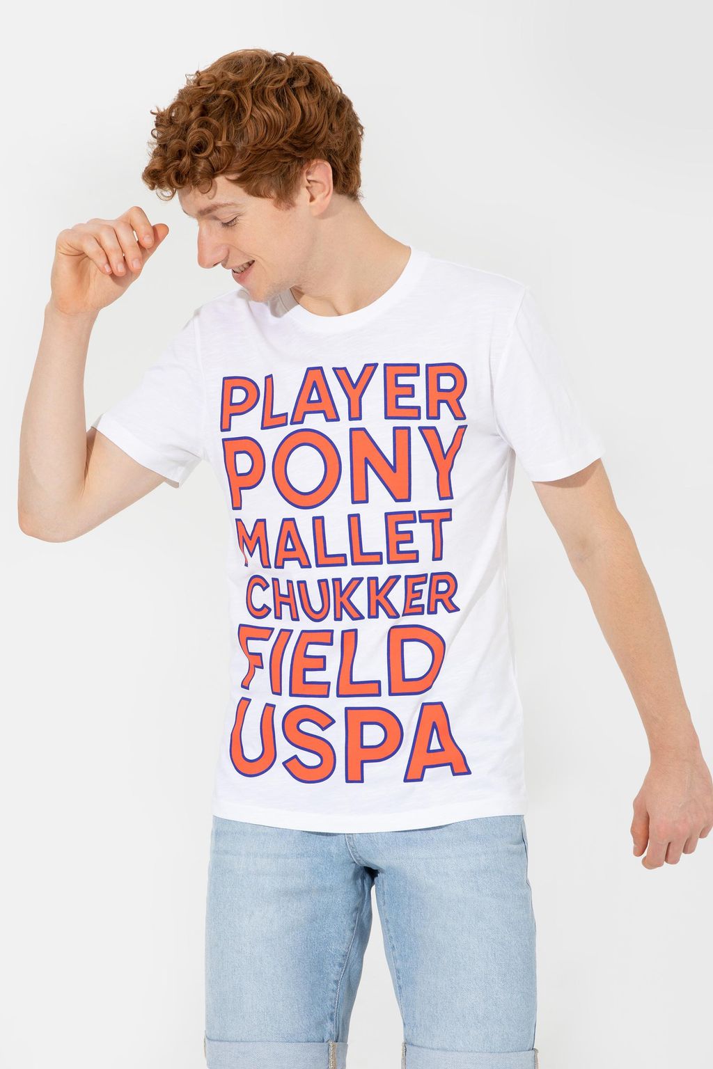 U. S. Polo Assn Мужская белая футболка с круглым вырезом - U.s. polo assn фото 2
