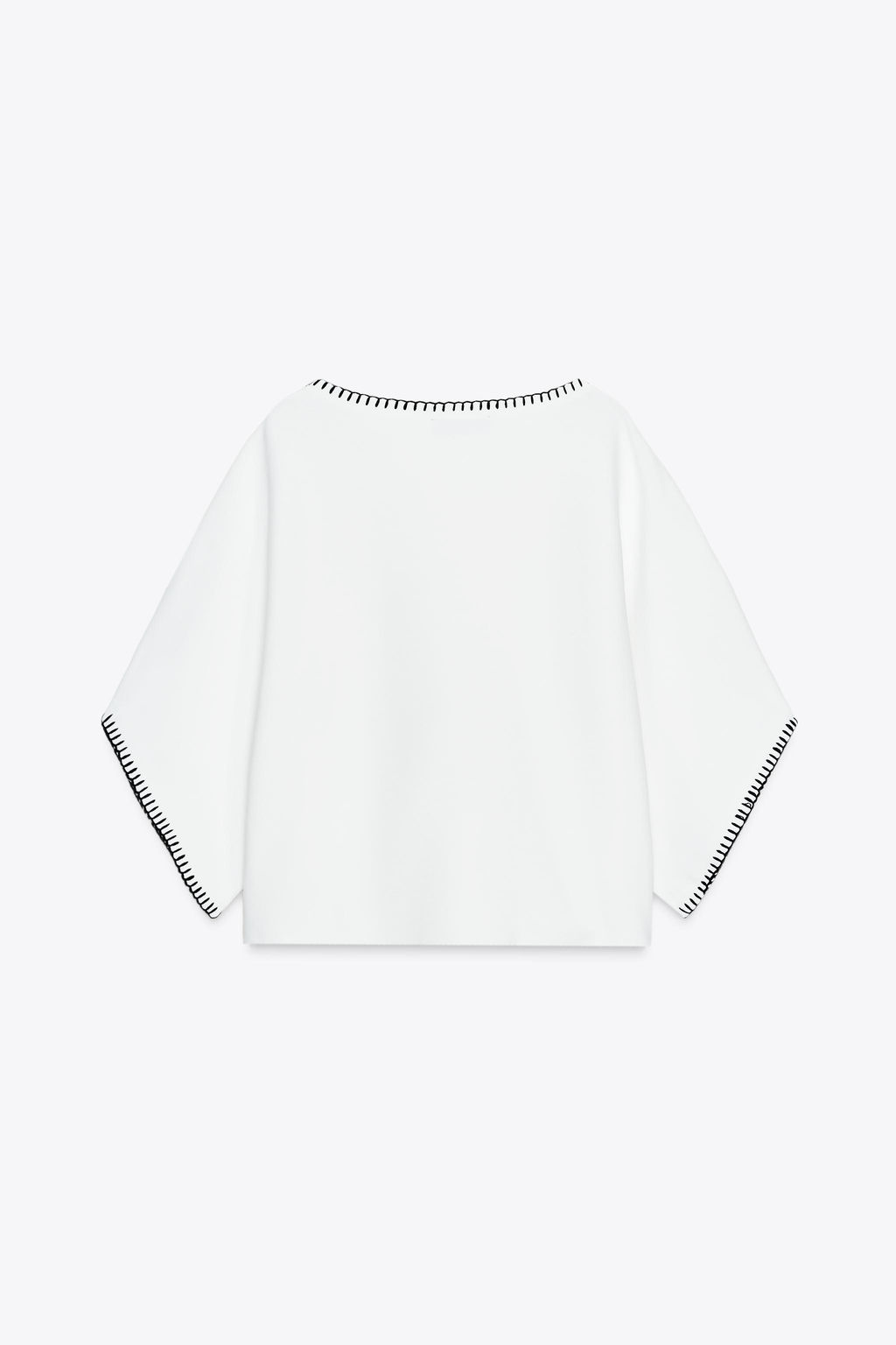 CONTRAST EMBROIDERY KNIT TOP - Zara фото 8