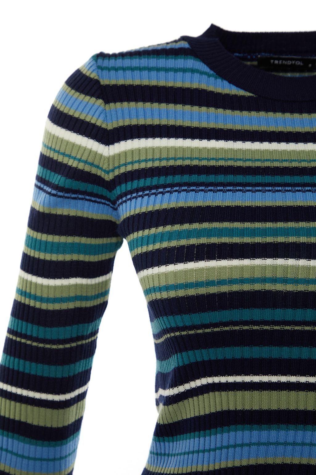 Lacivert Crop Triko Kazak TWOAW22KZ1114 - Trendyolmilla фото 6