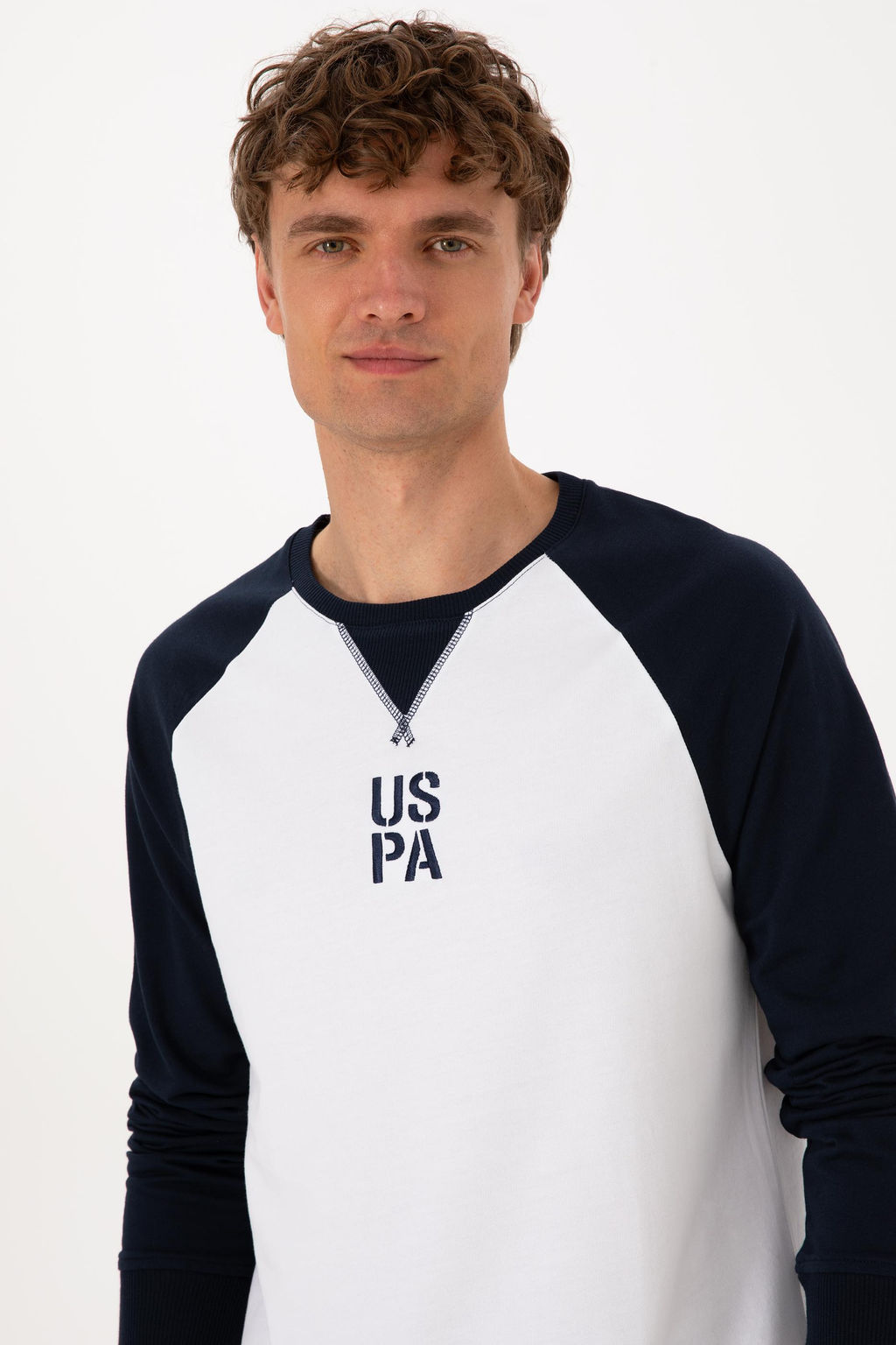 Erkek Bisiklet Yaka Regular Fit Lacivert Sweatshirt - U.s. polo assn фото 2