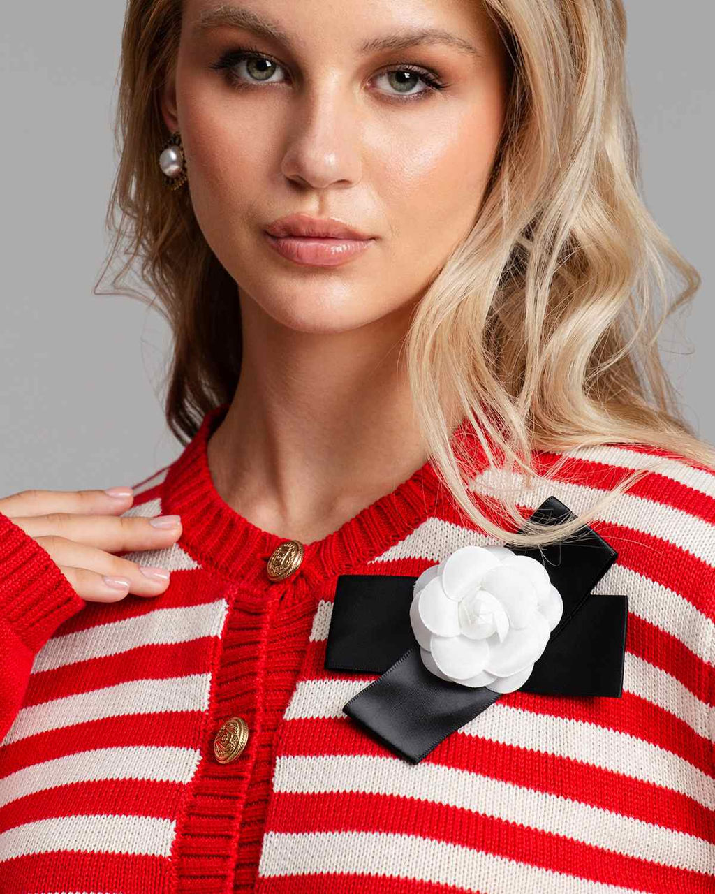 авторская Брошь бант в стиле Chanel