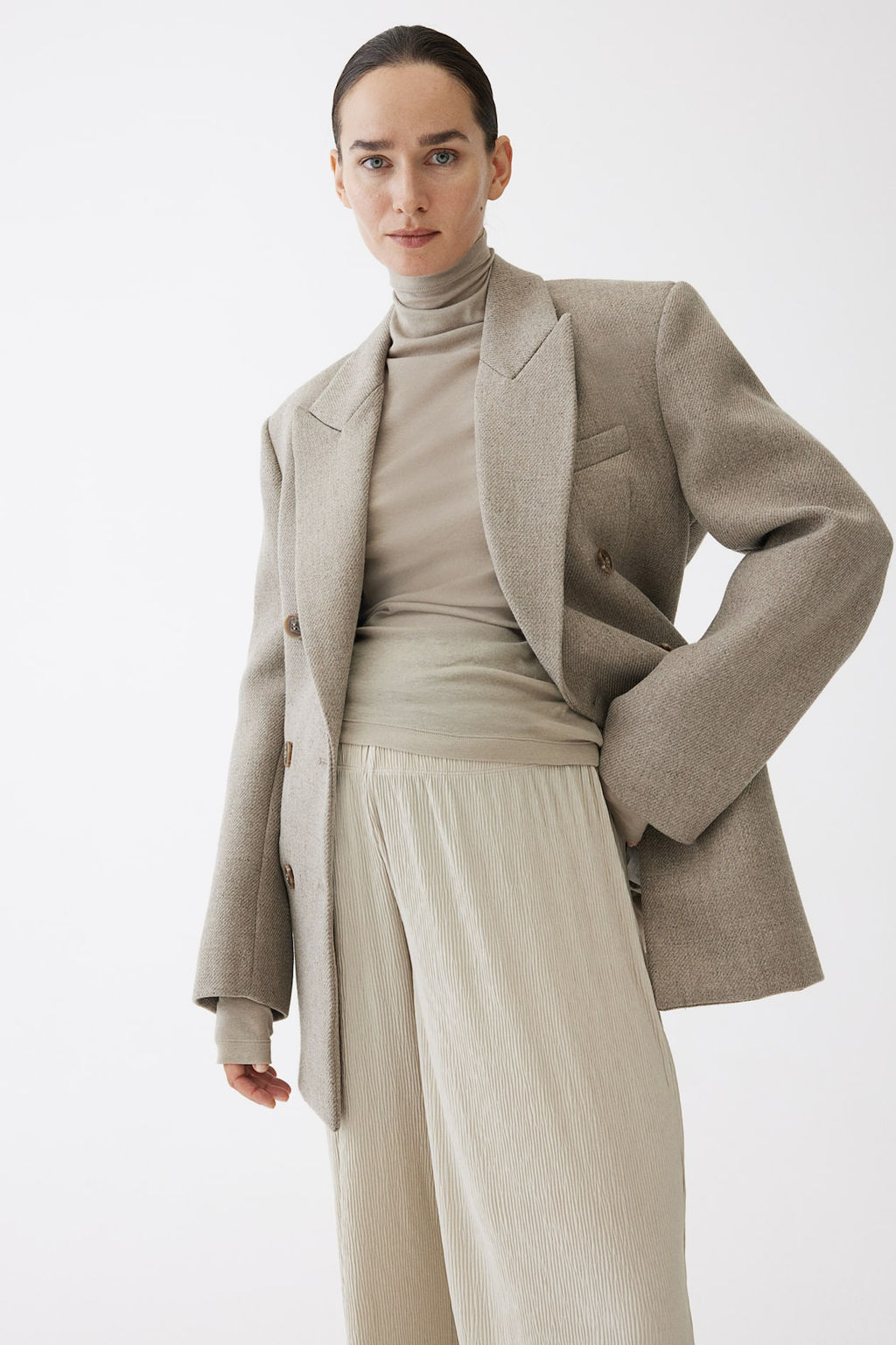 MAMA Pantalon de punto con efecto arrugado - H&m фото 2